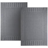 White Classic luxury bath mat 22x34 in dark gray plush cotton for quick absorbency after showers