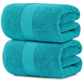 White Classic luxury soft aqua bath sheet 35x70 drapes softly for spa-like comfort.