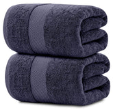 White Classic luxury soft navy bath sheet 35x70 for spa-like comfort.