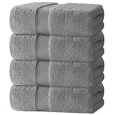 White Classic luxury towels set of four folded for spa-like comfort