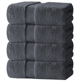 White Classic luxury white bath towel 27x54 offering spa-like softness for daily bathing.