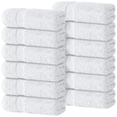 White Classic luxury cotton washcloth 13x13 inches for spa-like routines
