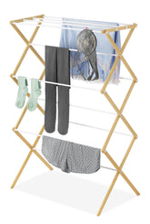Whitmor foldable drying rack in accordion design for compact storage