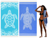 Widdonen Turkish beach towel large 36x79 inches covers a sun lounger
