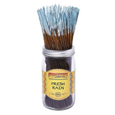 Wild Berry Fresh Rain incense pack emits a fresh bergamot-lavender aroma for uplifting spaces.
