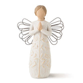 Willow Tree prayer angel cream dress figure, ideal for serene display and mindful moments