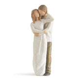 Willow Tree Together figurine in an embracing pose, a timeless gift for anniversaries.