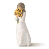 Willow Tree Warm Embrace sunflowers bouquet decorative piece for shelves and tables.