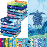 Windkream 12-pack oversized microfiber towels, ideal for travel.