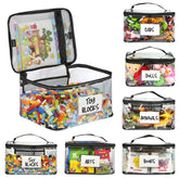 WinzMil toy storage bag with top mesh pocket for organized playroom accessories.