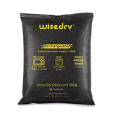 Wisedry 4x500g bags in packaging ready to protect valuables from moisture