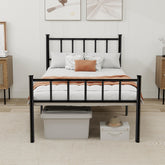 WJORATA metal platform twin bed frame with headboard for sturdy support and clean look