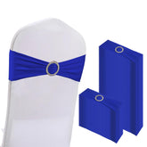 WJWHQ royal blue stretch chair sash on a chair for cohesive decor