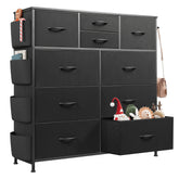 WLIVE 10-drawer dresser front view for organized bedroom storage.