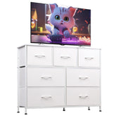 WLIVE 7-drawer dresser with wood top for organized storage.