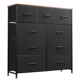 WLIVE 9-drawer fabric tower dresser with sturdy frame keeps clothes organized.