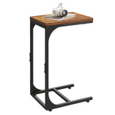 WLIVE C-shaped end table under sofa with steel frame for easy reach