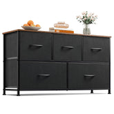 WLIVE dresser front view with five drawers for organized bedroom storage.