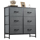 WLIVE dresser with 6 drawers front view showing generous clothing storage