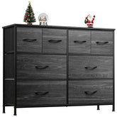 WLIVE dresser with eight charcoal drawers for ample storage