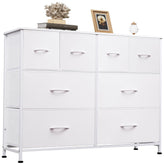 WLIVE dresser with eight drawers, front view, for organized bedroom storage.