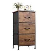 WLIVE dresser with wood top provides a durable surface for lamps and decor.