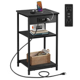 WLIVE end table with charging station, top view showing accessible outlets for devices