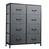 WLIVE fabric dresser with 8 drawers front view for organized bedroom storage