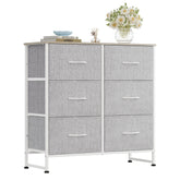 WLIVE fabric dresser front view showcases compact, versatile storage for bedrooms