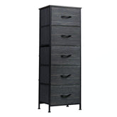 WLIVE Fabric Dresser with wood top showing sturdy surface for lamps and decor.