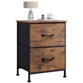 WLIVE night stand with wooden top provides a durable surface for a lamp and decor