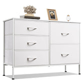 WLIVE white dresser front view highlighting practical storage in a calm bedroom