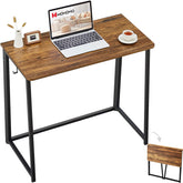 WOHOMO folding desk in closed form, perfect for compact storage.
