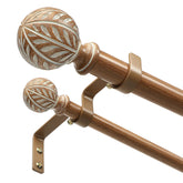 Wolistsa wood-grain leaf finial enhances ambiance with handcrafted detail.