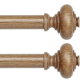 Wolistsa wood curtain rod 1 inch diameter provides sturdy drapery support.