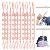 Wonder Hanger Max space-saving hanger demonstrates five-garment capacity in a compact closet