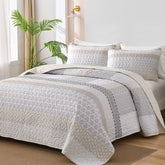 WONGS BEDDING beige quilt queen full view showcases cozy, all-season warmth
