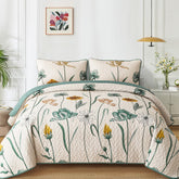 WONGS BEDDING floral quilt queen full view, brings fresh spring vibe to your bedroom
