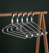 Wonqexz premium matte aluminum hangers six piece set for organized closets