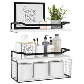 WOPITUES wire storage basket above the toilet for quick access to toilet paper and wipes