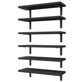 WOPITUES wood floating shelves front view offer stylish wall storage.