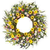 Worthyeah spring daisy wreath 22-inch front door for welcoming porch décor