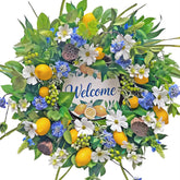 WreathQueen spring front-door wreath 24-inch for welcoming entryways with seasonal color.