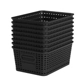 Wrrlors black storage basket with bamboo lid and ventilation for organized closet storage