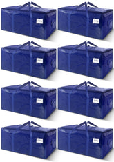 WTREE 8-pack moving bags 24 gal dark blue for bulky items.
