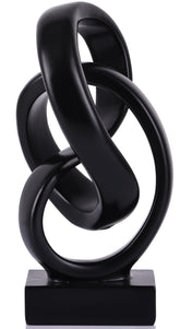 WUBIANJIE Mobius knot sculpture on front view enhances modern shelf decor