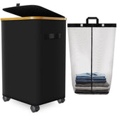Wuevu laundry hamper with wheels for easy transport across rooms
