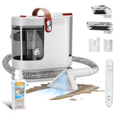 WURESE portable carpet cleaner 15KPa suction lifts pet stains from carpets.