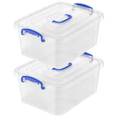 WYT 9 Quart Clear Storage Bin with lids designed for closet organization and visibility.