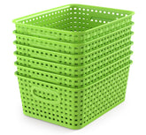 WYT six-pack weave basket on shelf for organized storage